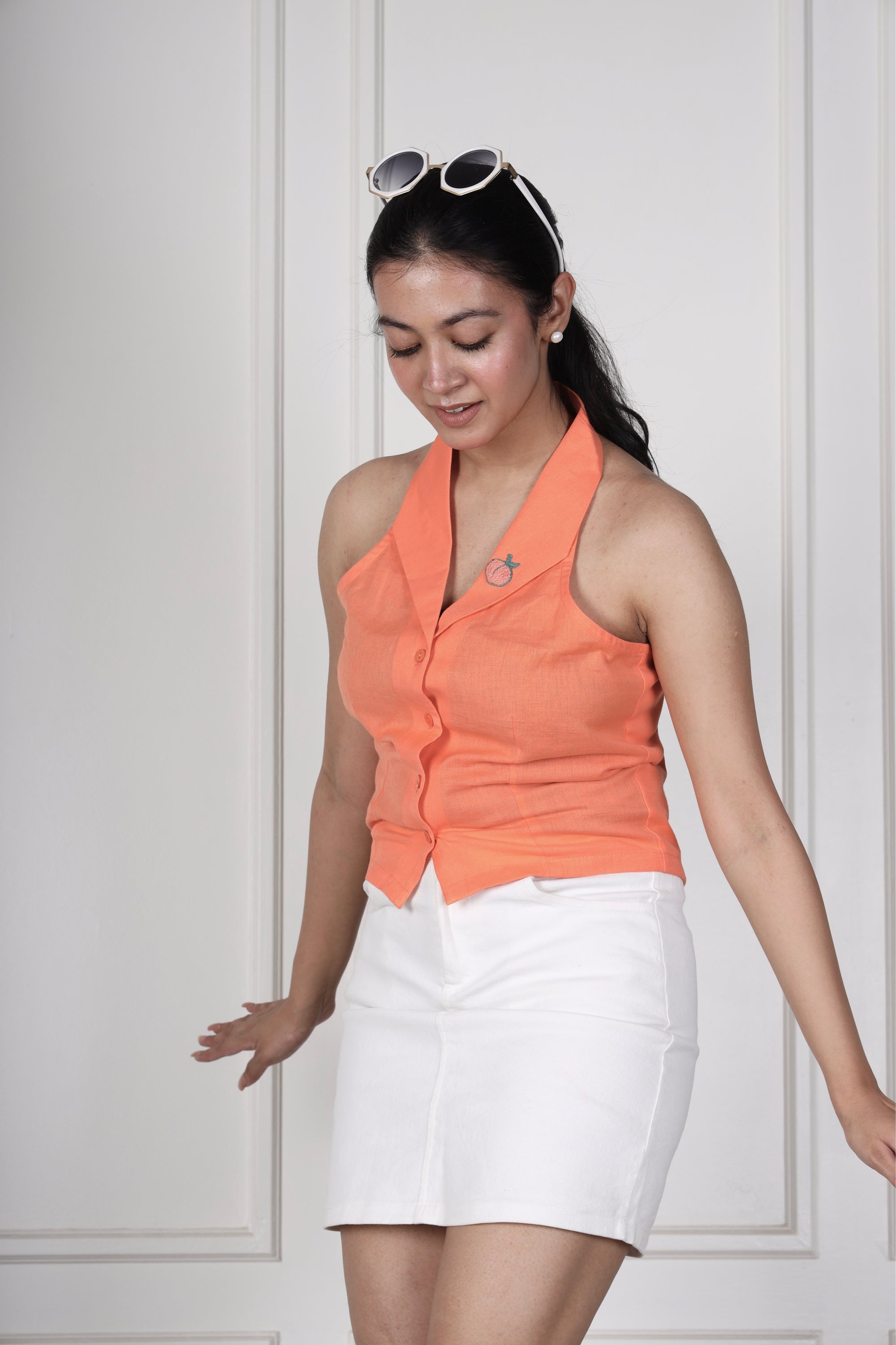 Peach Please Halter Top